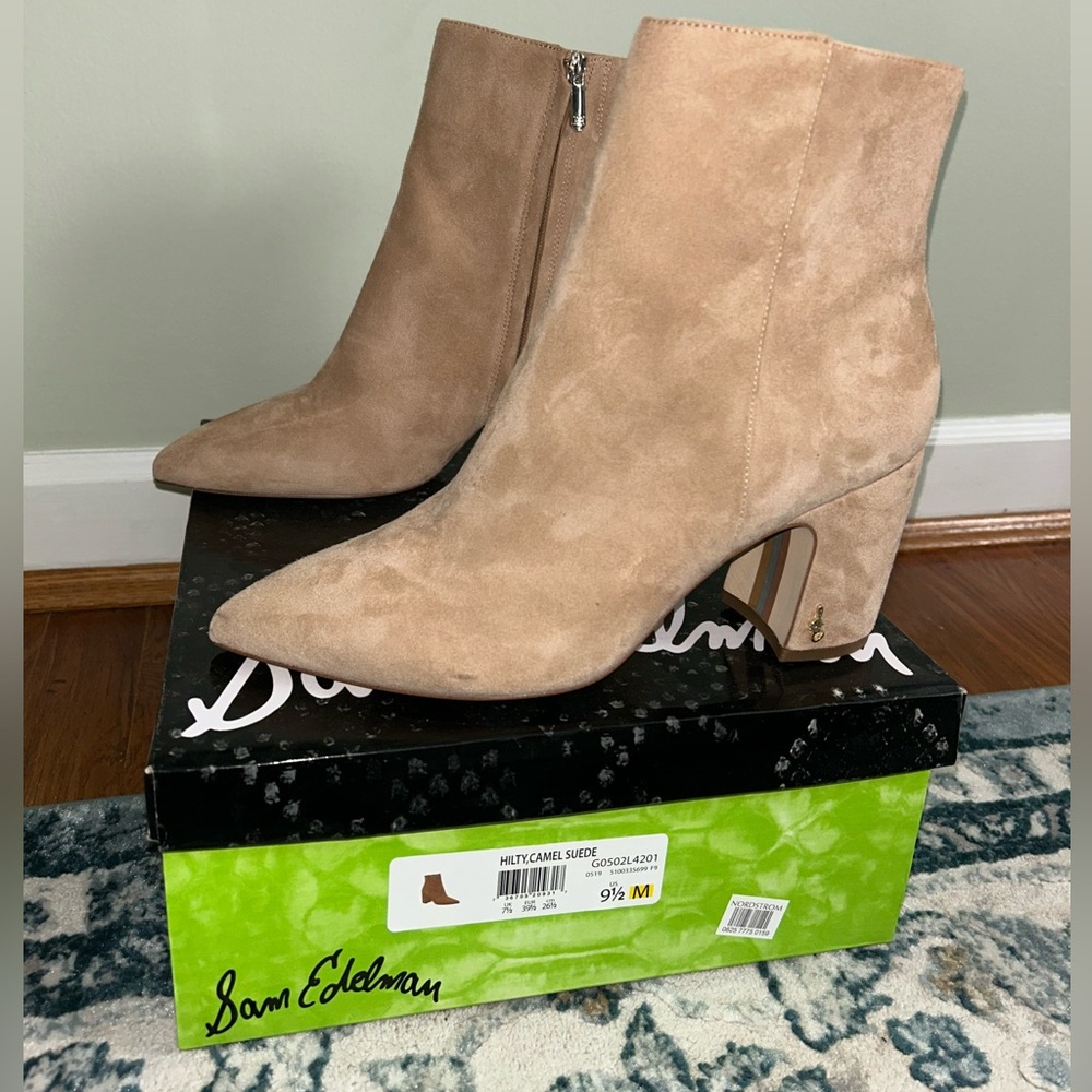 Sam Edelman - Hilty Boot In Camel Suede; Size 9.5 - image 5